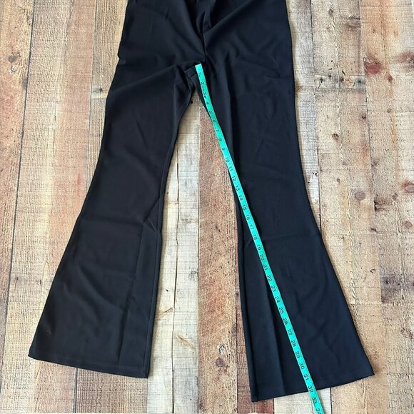 ASOS Design Black Flared Maternity Jersey Slim Kick Flare Suit Trouser Pants -6 - Picture 4 of 8